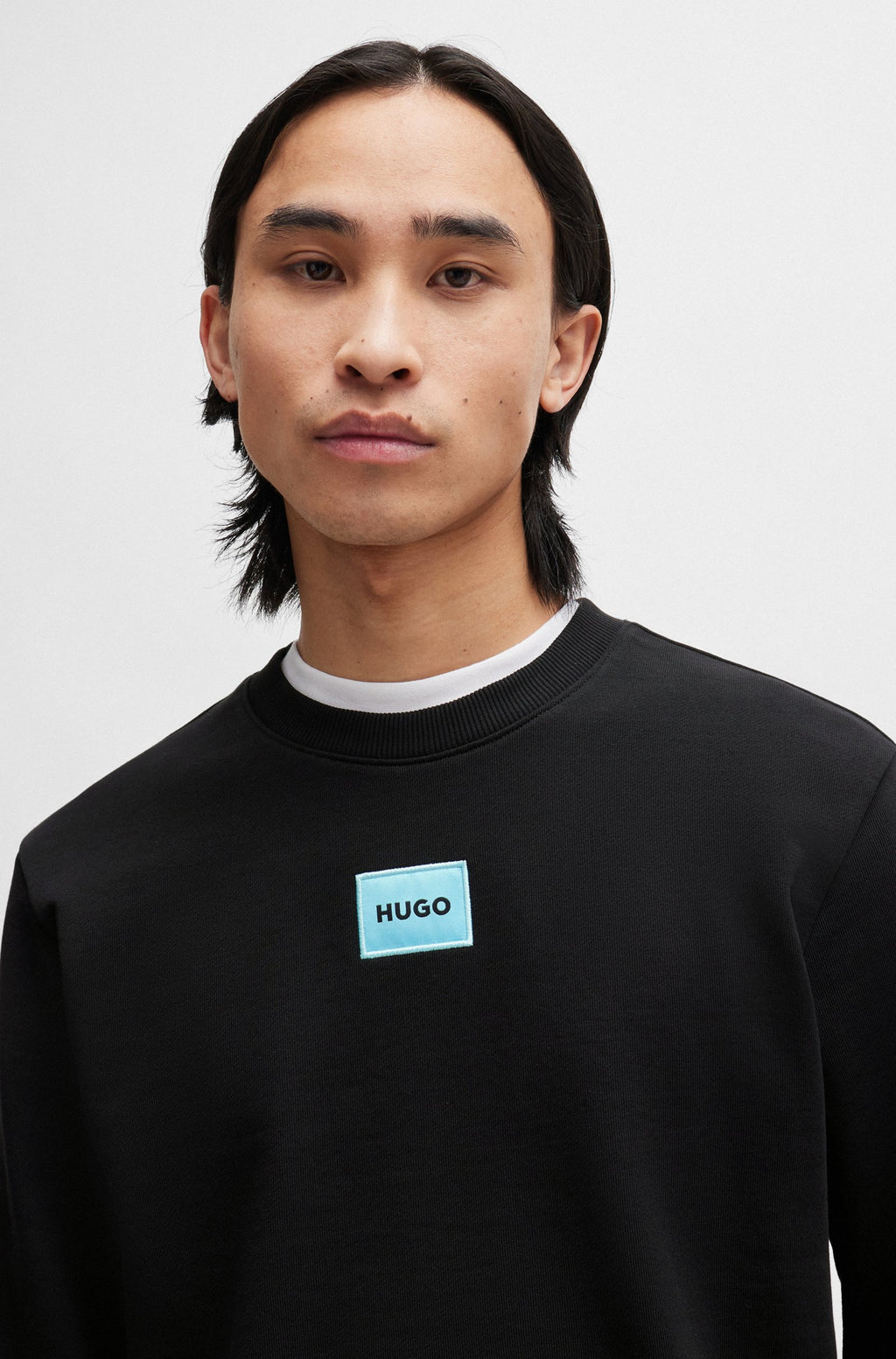 Sudadera de felpa de algodón con etiqueta con logo