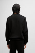 Sudadera de felpa de algodón con etiqueta con logo