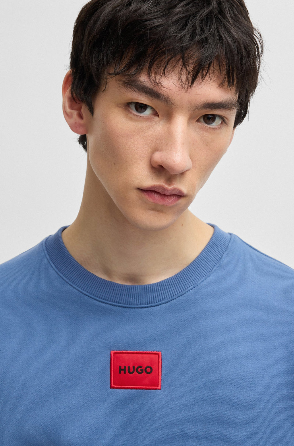 Sudadera de felpa de algodón con etiqueta con logo