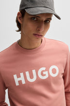 Sudadera regular fit de felpa de algodón con logo estampado