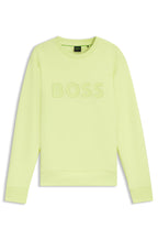 Sudadera de algodón elástico con logo tipo sándwich