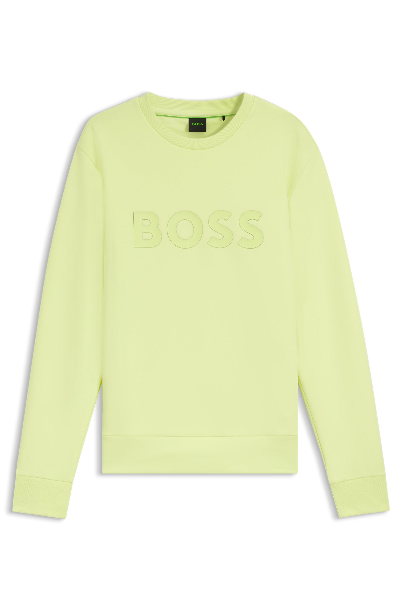 Sudadera de algodón elástico con logo tipo sándwich