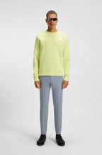 Sudadera de algodón elástico con logo tipo sándwich