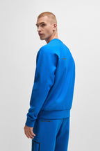 Sudadera de algodón con estampado reflectante decorativo