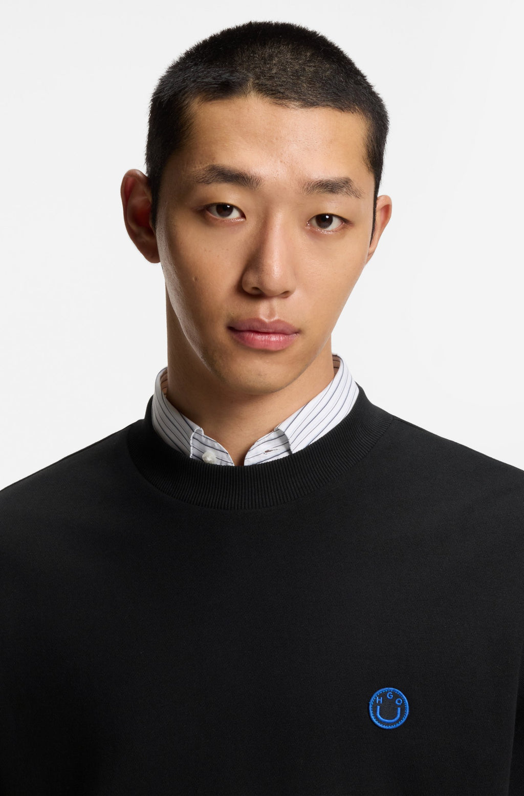 Sudadera de felpa de algodón con logo Happy HUGO