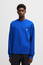 Sudadera de felpa de algodón con logo Happy HUGO