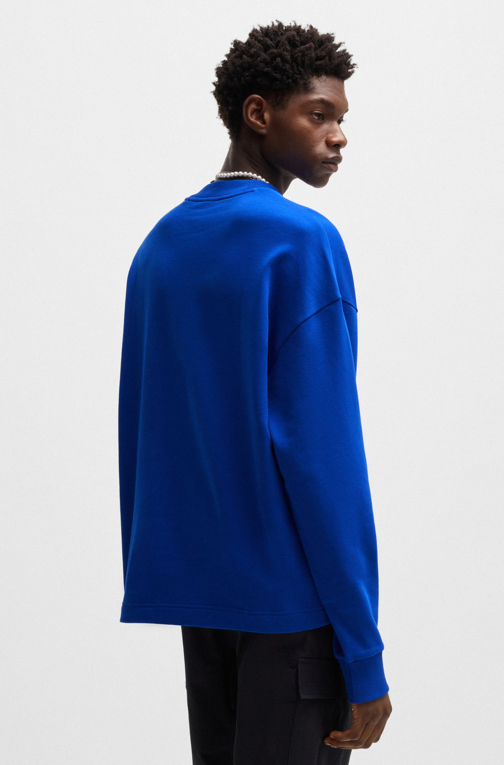 Sudadera de felpa de algodón con logo Happy HUGO