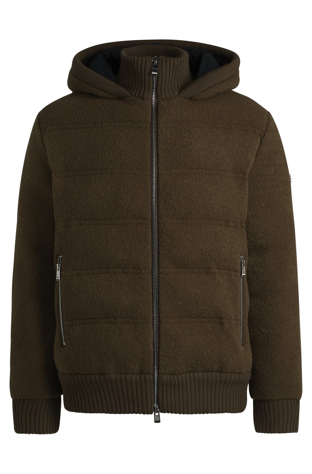 Chaqueta relaxed fit en mezcla de lana con monograma Double B