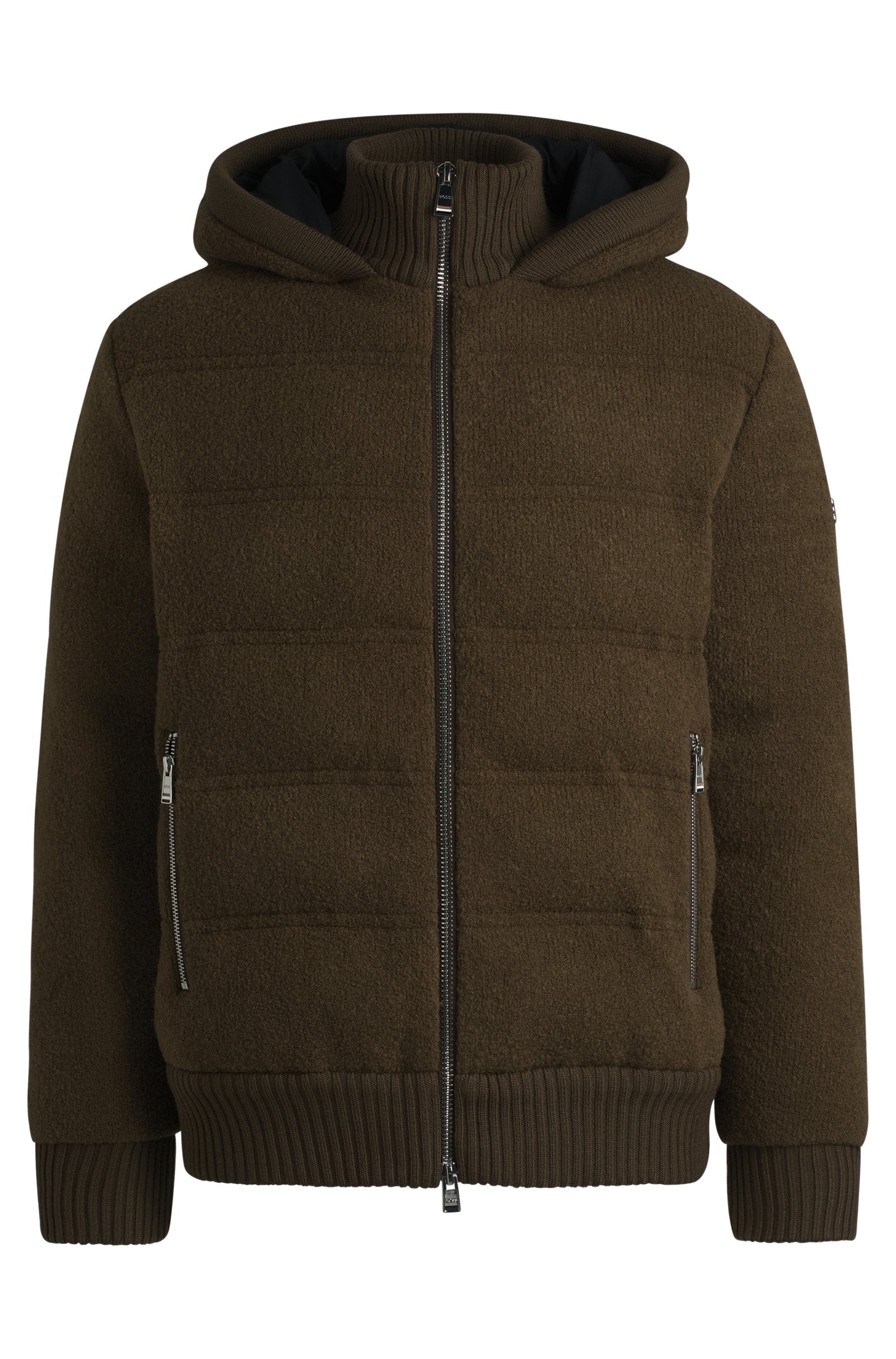 Chaqueta relaxed fit en mezcla de lana con monograma Double B