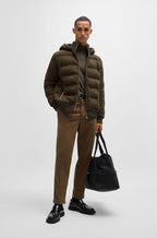 Chaqueta relaxed fit en mezcla de lana con monograma Double B