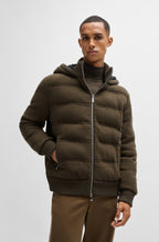 Chaqueta relaxed fit en mezcla de lana con monograma Double B