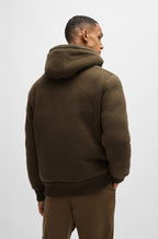 Chaqueta relaxed fit en mezcla de lana con monograma Double B