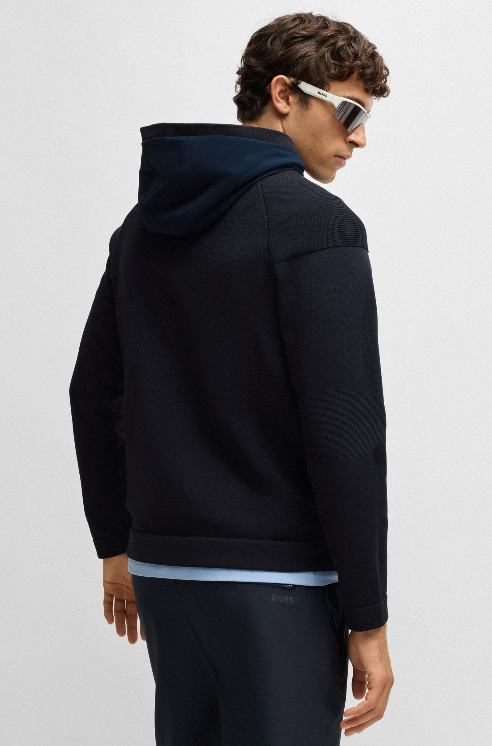 Chaqueta de punto con parte delantera acolchada