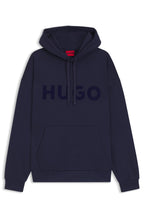 Sudadera oversize fit con capucha en felpa de algodón con logo reflectante