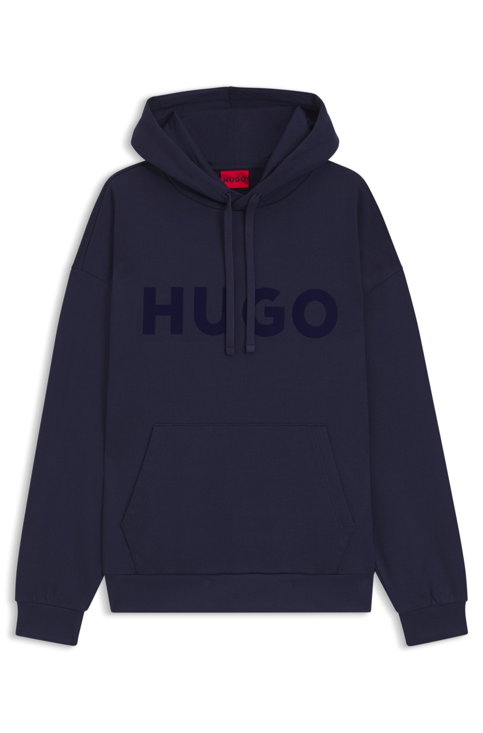Sudadera oversize fit con capucha en felpa de algodón con logo reflectante