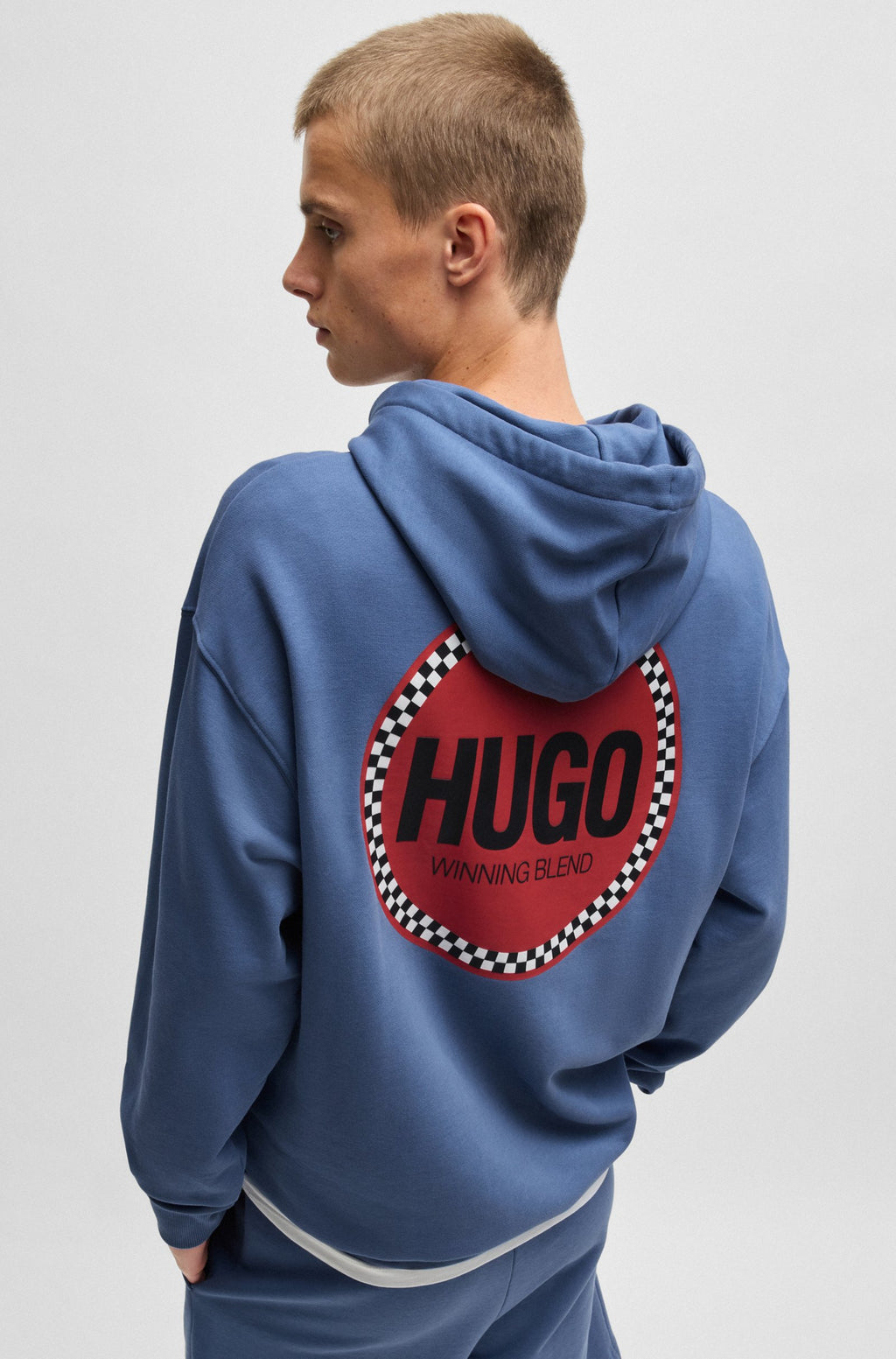Sudadera con capucha relaxed fit en felpa de algodón con logos estampados