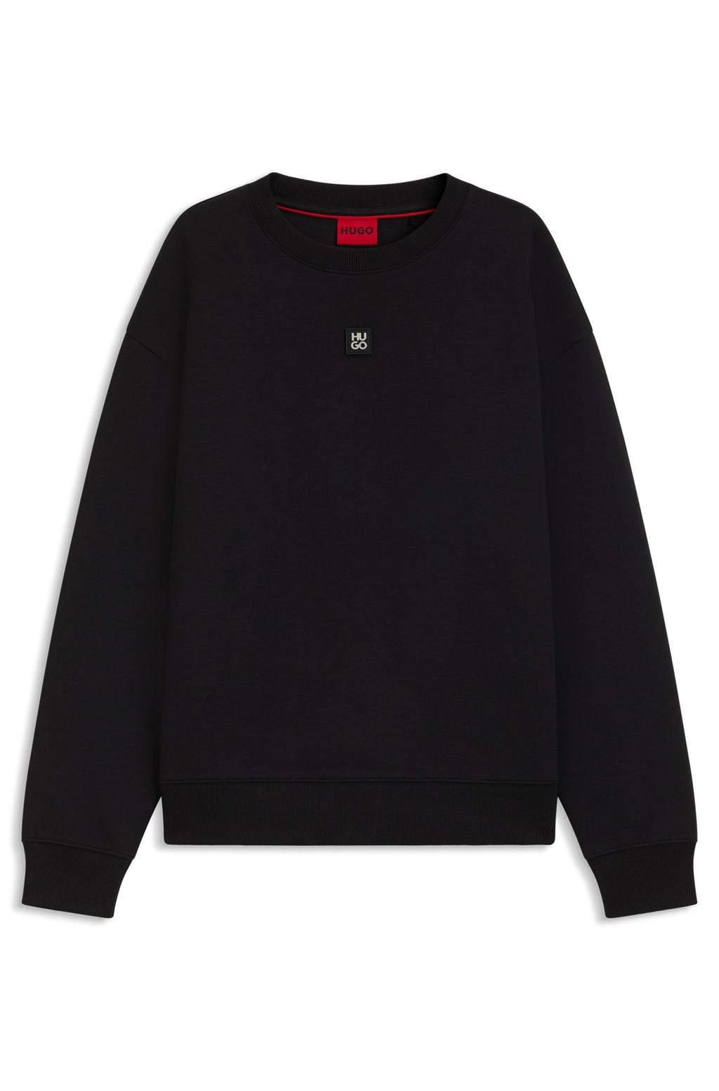 Sudadera de algodón con insignia de logo apilado