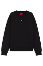 Sudadera de algodón con insignia de logo apilado