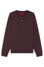 Sudadera de algodón con insignia de logo apilado