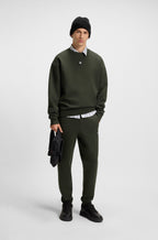 Sudadera de algodón con insignia de logo apilado