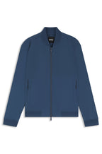 Chaqueta bomber slim fit con ribetes de punto