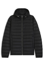 Chaqueta acolchada en tejido repelente al agua con relleno de plumón