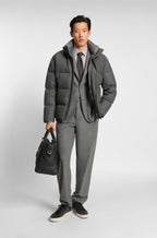 Chaqueta de franela con relleno de plumón