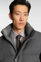 Chaqueta de franela con relleno de plumón