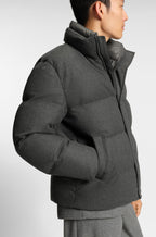 Chaqueta de franela con relleno de plumón