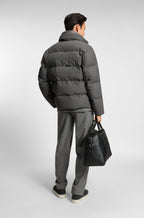 Chaqueta de franela con relleno de plumón