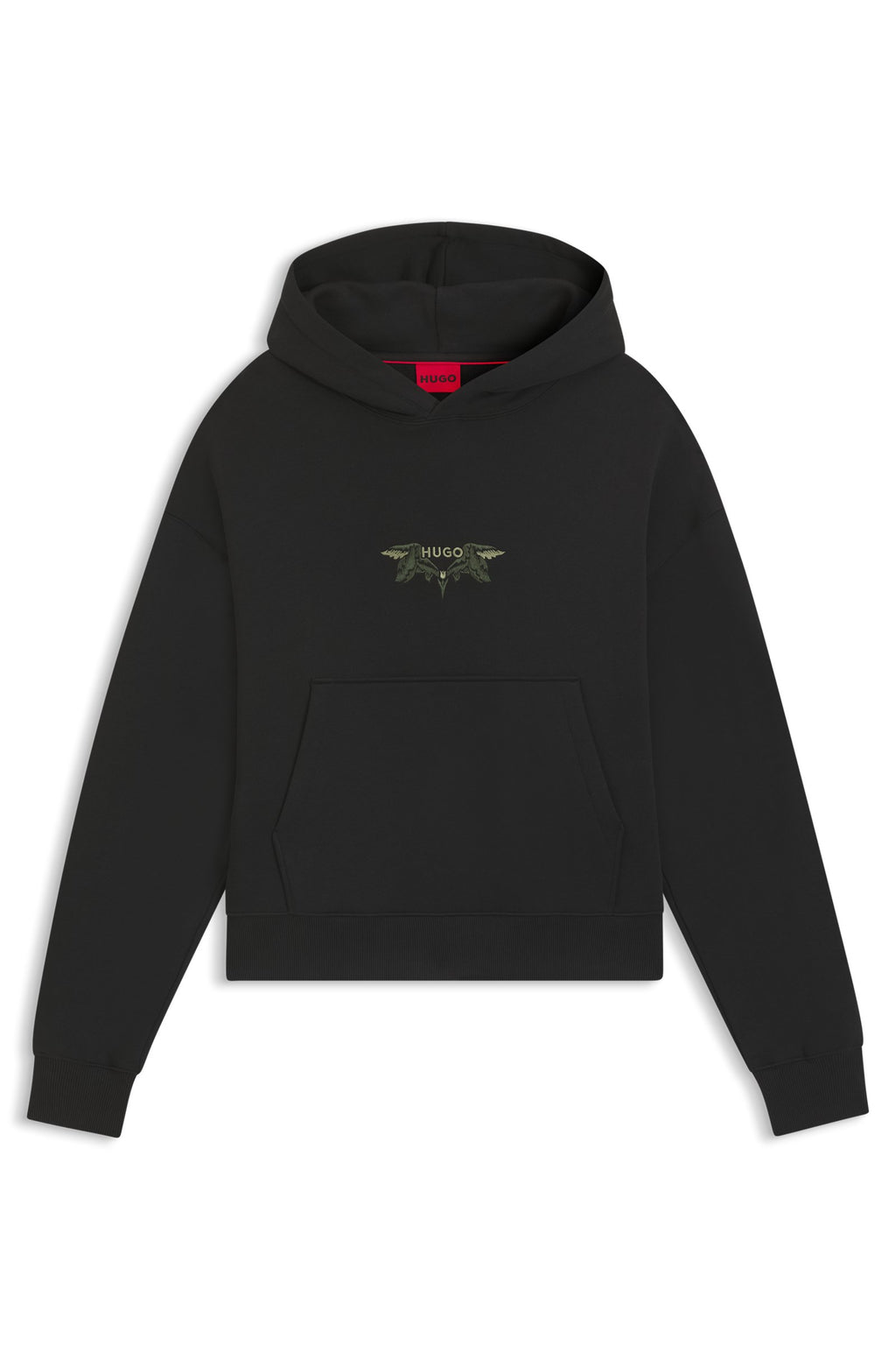 Sudadera con capucha en felpa de algodón con ilustración bordada