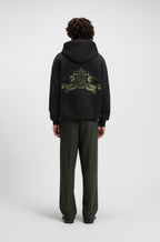 Sudadera con capucha en felpa de algodón con ilustración bordada