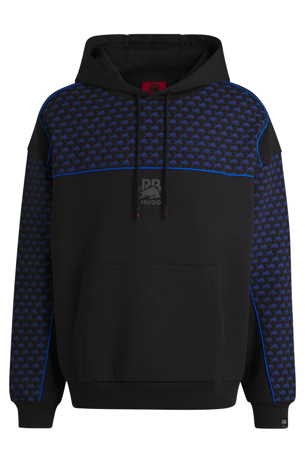 Sudadera con capucha HUGO x RB en mezcla de algodón con detalles de ribetes