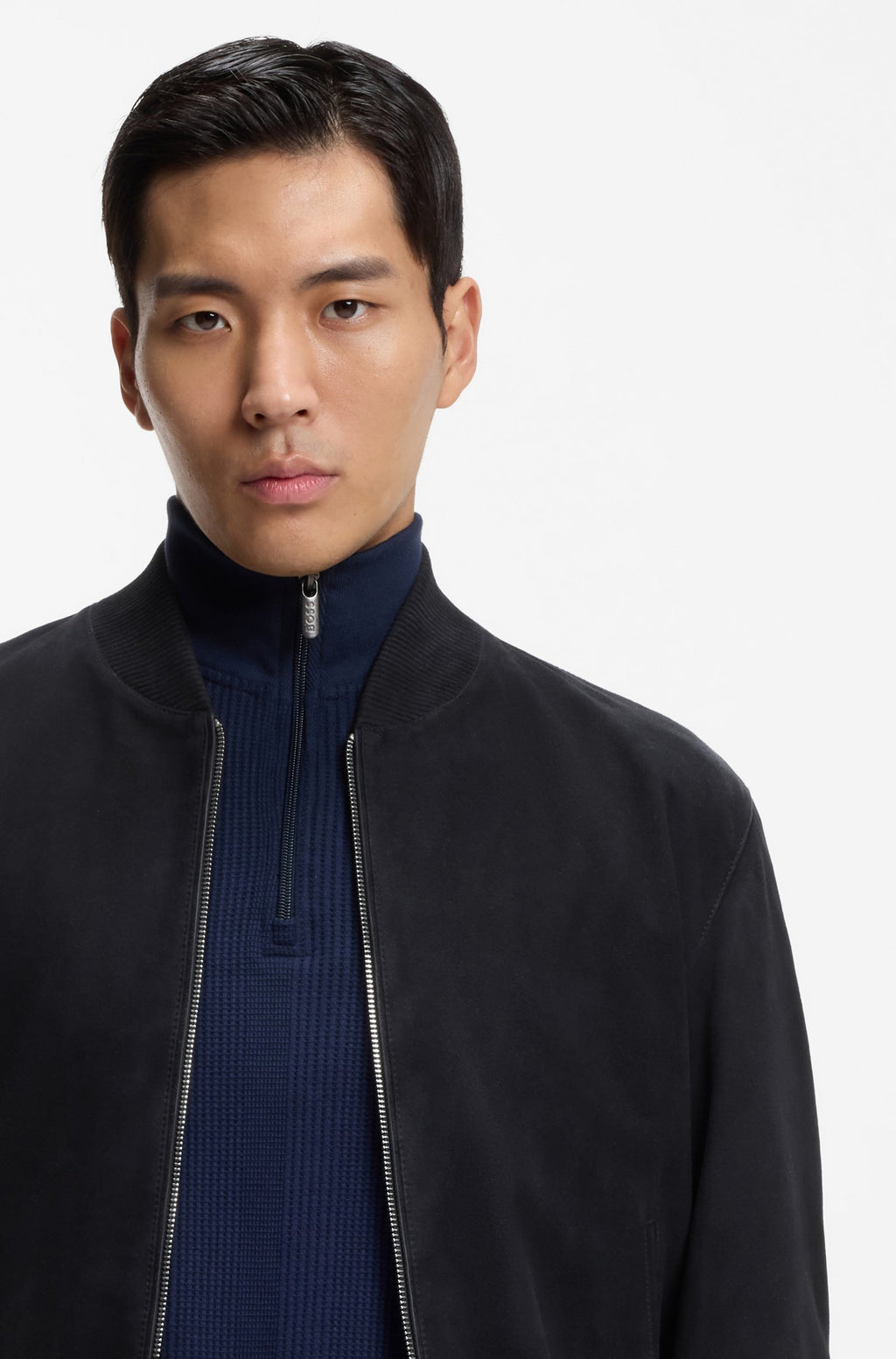 Chaqueta regular fit de ante