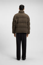 Chaqueta acolchada con estructura de punto trenzado