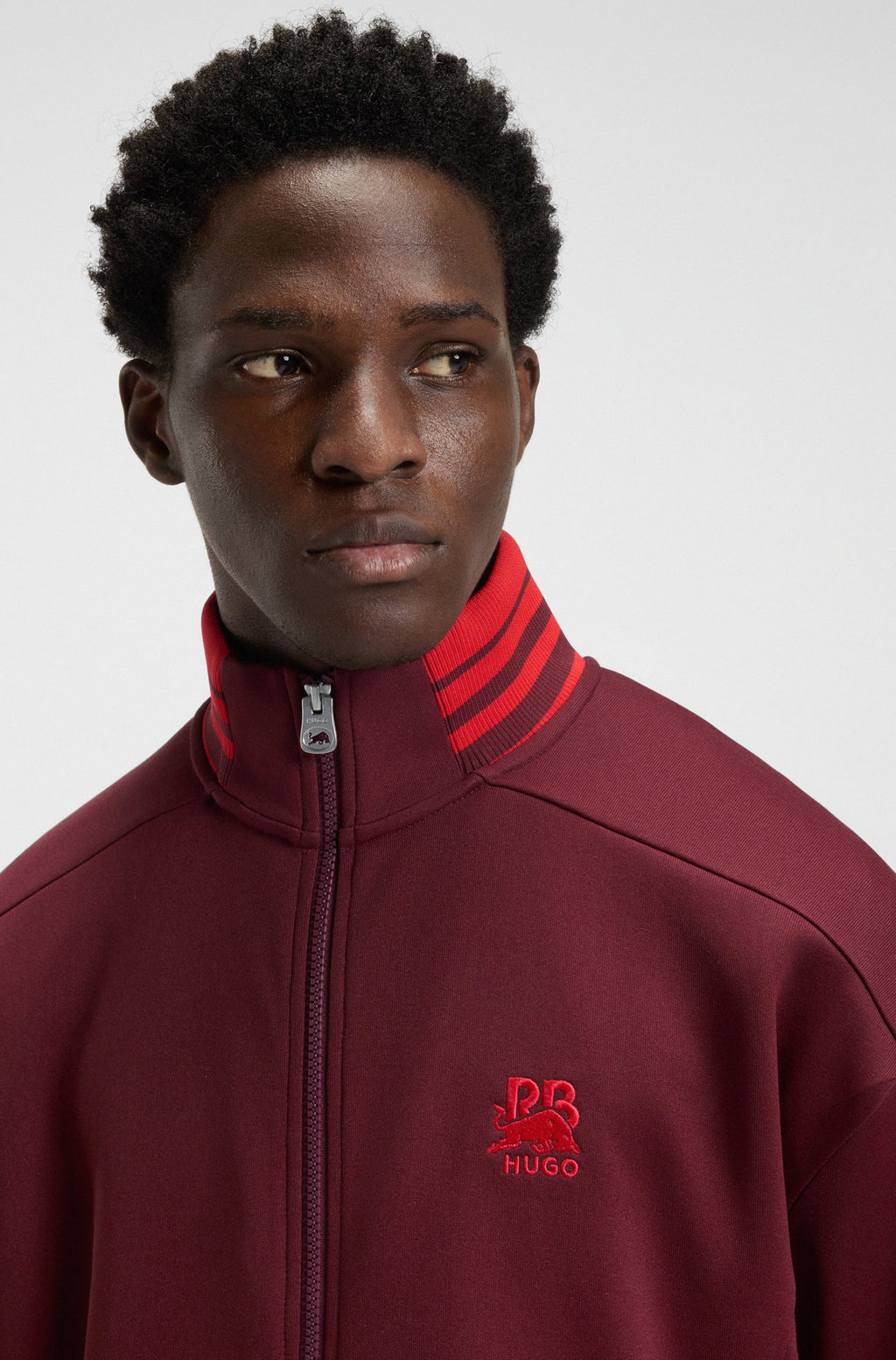 Sudadera HUGO x RB con cremallera y logo de toro