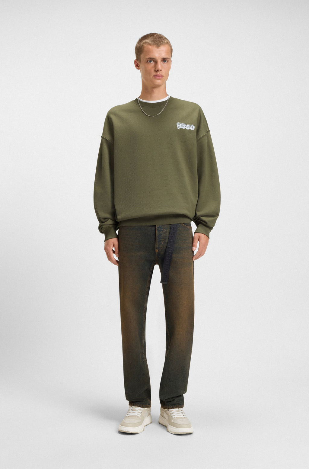 Sudadera unisex de felpa de algodón con logos estampados