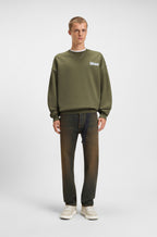 Sudadera unisex de felpa de algodón con logos estampados