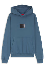 Prenda con capucha de felpa de algodón con logo degradado