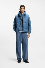 Prenda con capucha de felpa de algodón con logo degradado