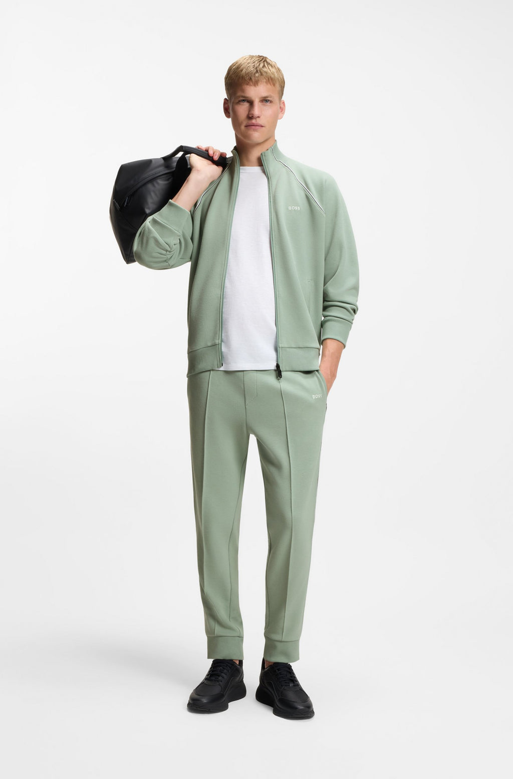 Sudadera de algodón con ribetes en contraste