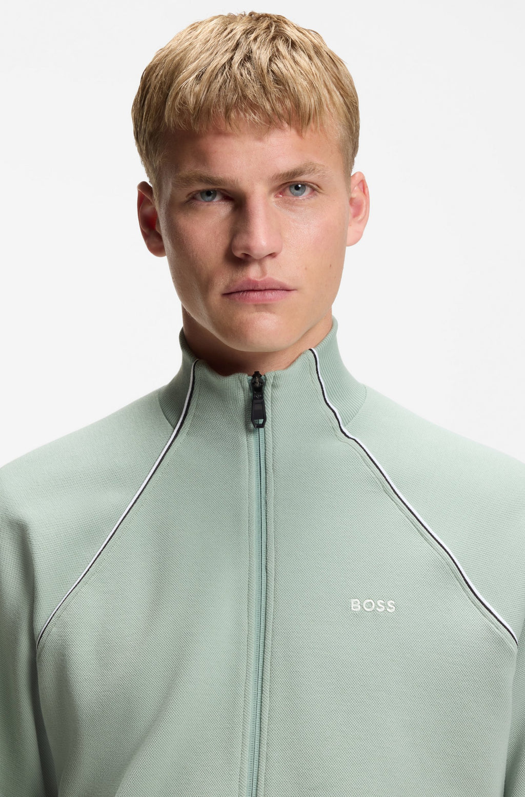 Sudadera de algodón con ribetes en contraste