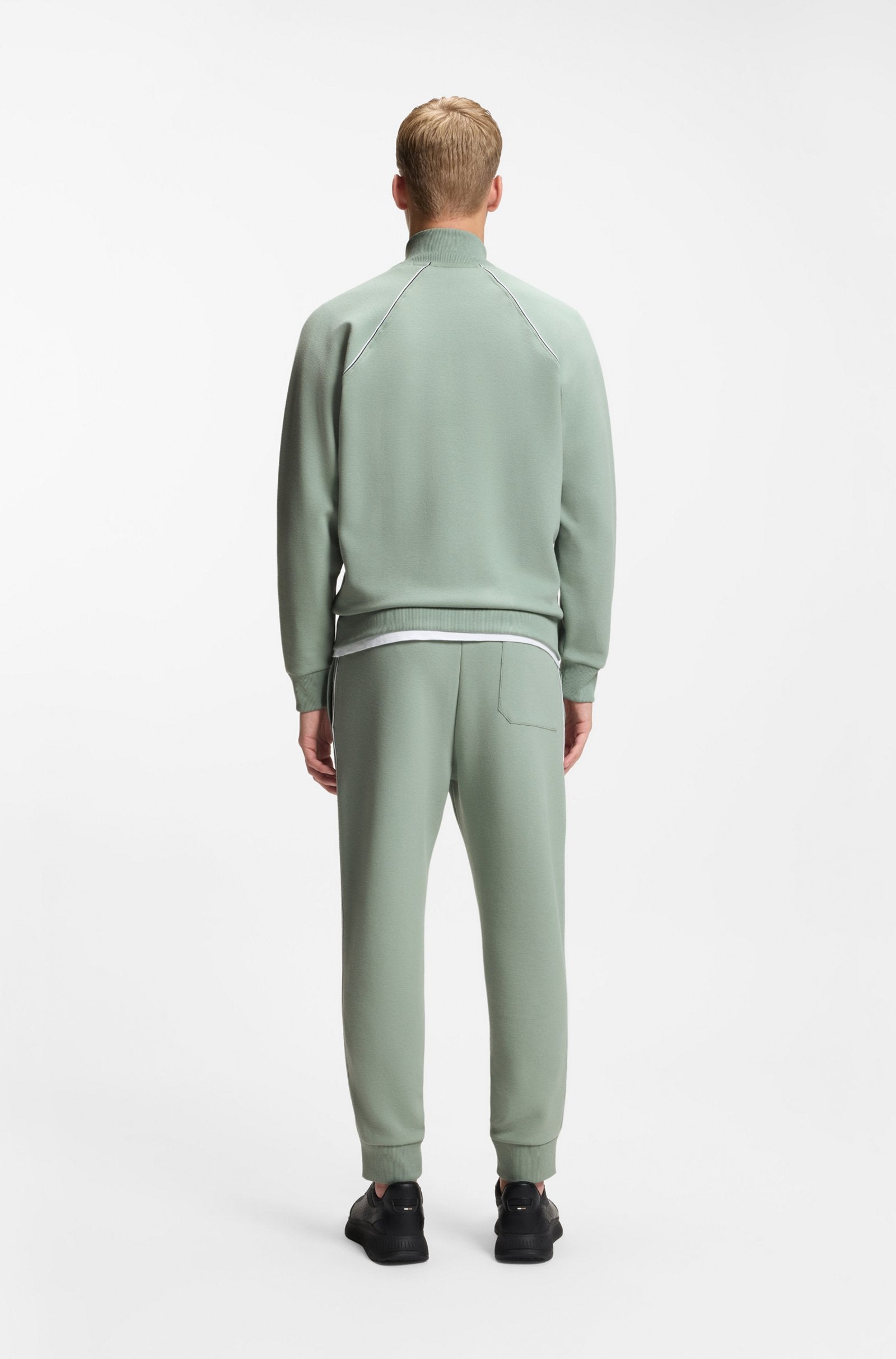 Sudadera de algodón con ribetes en contraste