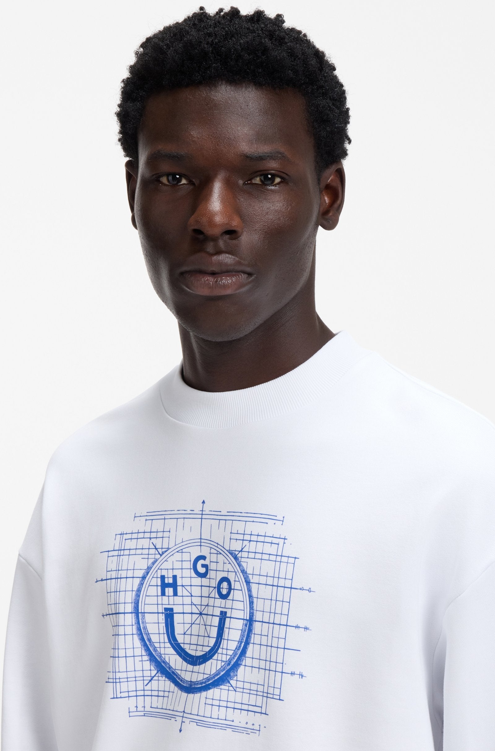 Sudadera de felpa de algodón con ilustración de logo