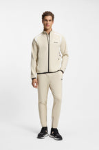 Sudadera con cremallera en tejido de gabardina elástico con propiedades termorreguladoras