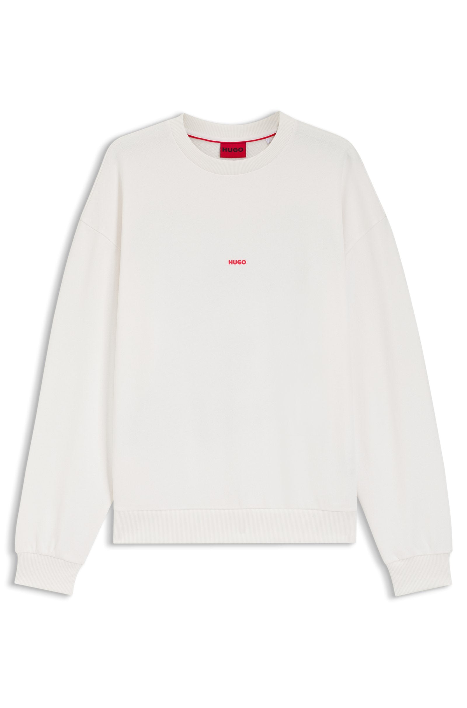 Sudadera relaxed fit en felpa de algodón con ilustración de perro