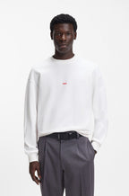 Sudadera relaxed fit en felpa de algodón con ilustración de perro